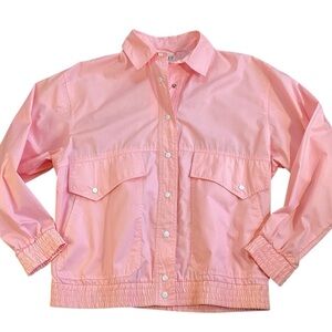 Vintage Koret Snap Bomber Style Jacket GREASE Pink Ladies Size Small Lightweight